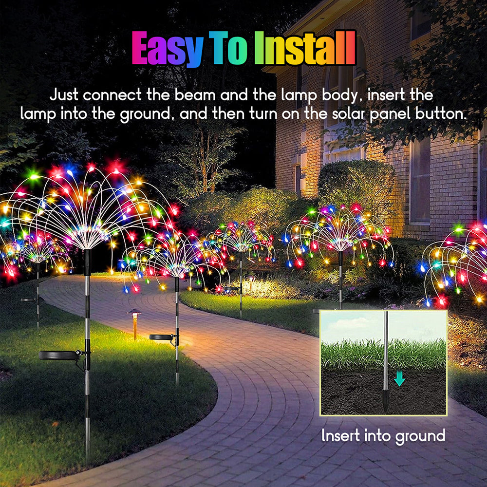 Waterproof Solar Garden Fireworks Lamp